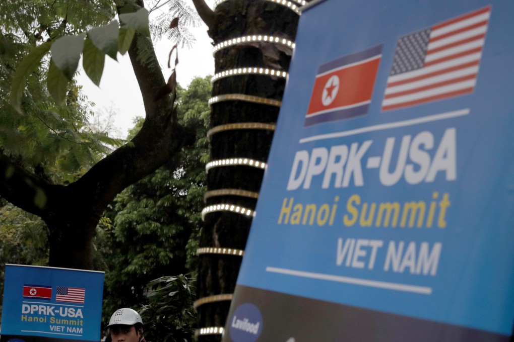 Banners for the US-North Korea summit, in Hanoi, Vietnam. Photo: EPA-EFE