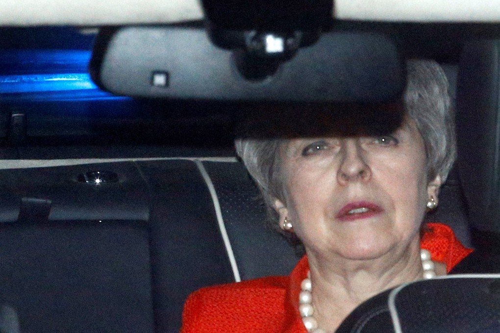 Britain's Prime Minister Theresa May leaves the Houses of Parliament in London on Wednesday. Photo: Reuters