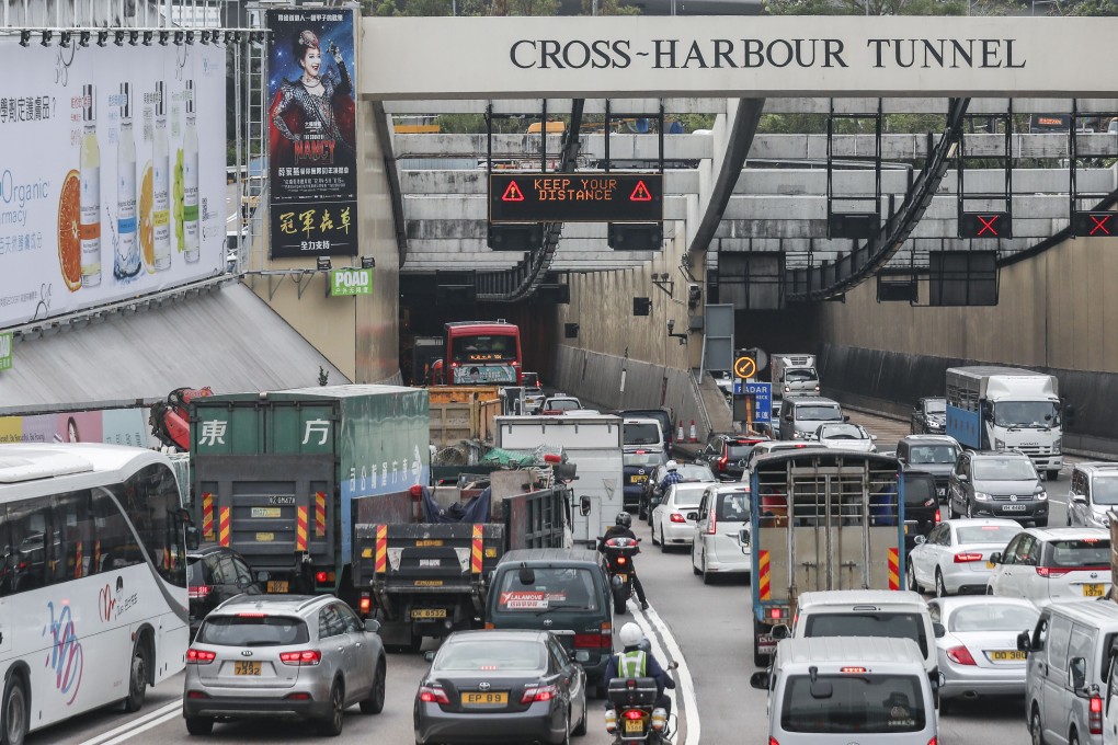 Traffic entering and exiting the Cross-Harbour Tunnel at Hung Hom. Photo: Xiaomei Chen