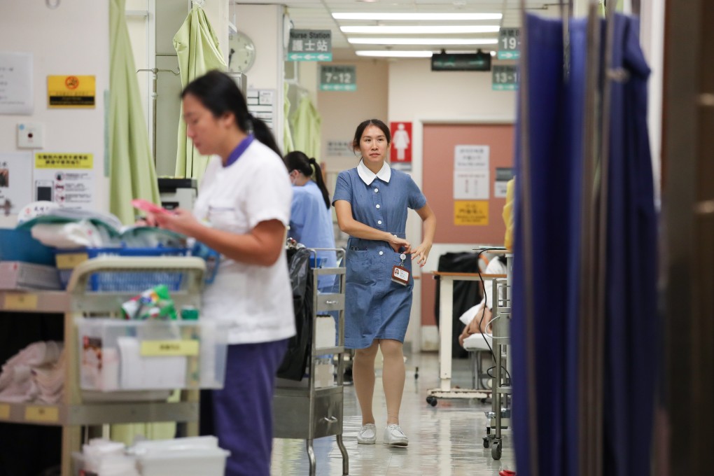 Nurses at Queen Mary Hospital in Pok Fu Lam. Hong Kong’s small size and efficient transport links make the city a perfect candidate for a home nursing service. Photo: Nora Tam