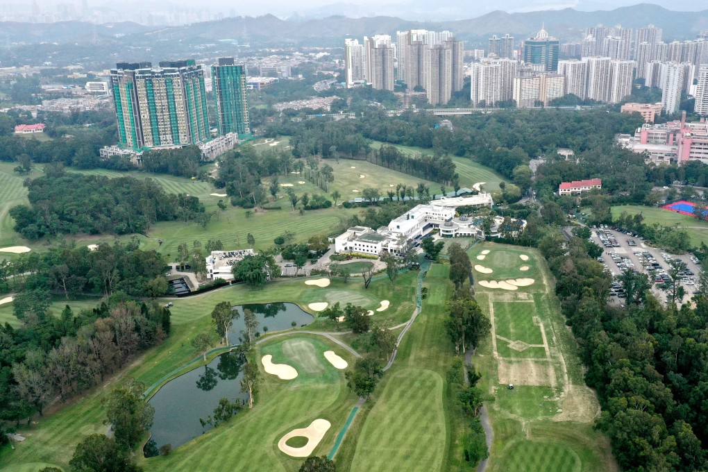 Aerial drone view of the Hong Kong Golf Club in Fanling. Photo: Roy Issa