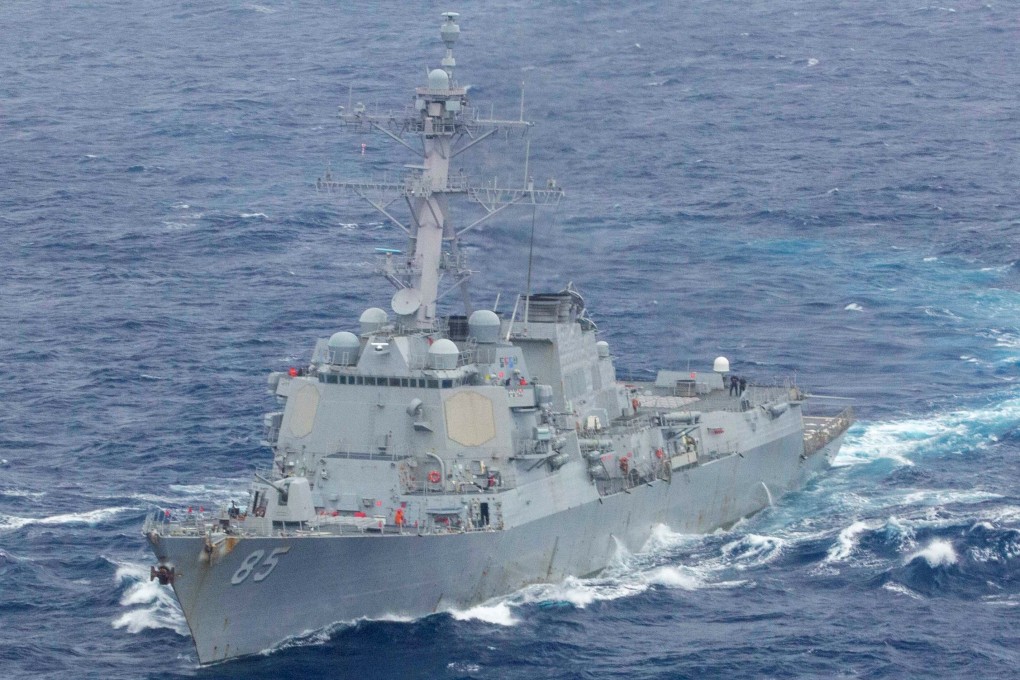 The USS McCampbell on exercise in the South China Sea in January. Photo: Handout