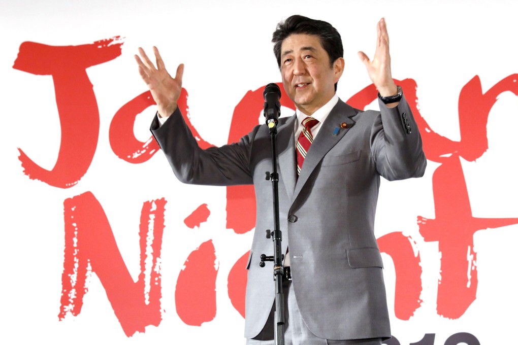 Japanese Prime Minister Shinzo Abe has a chance to make his mark on Japanese history. Photo: Kyodo