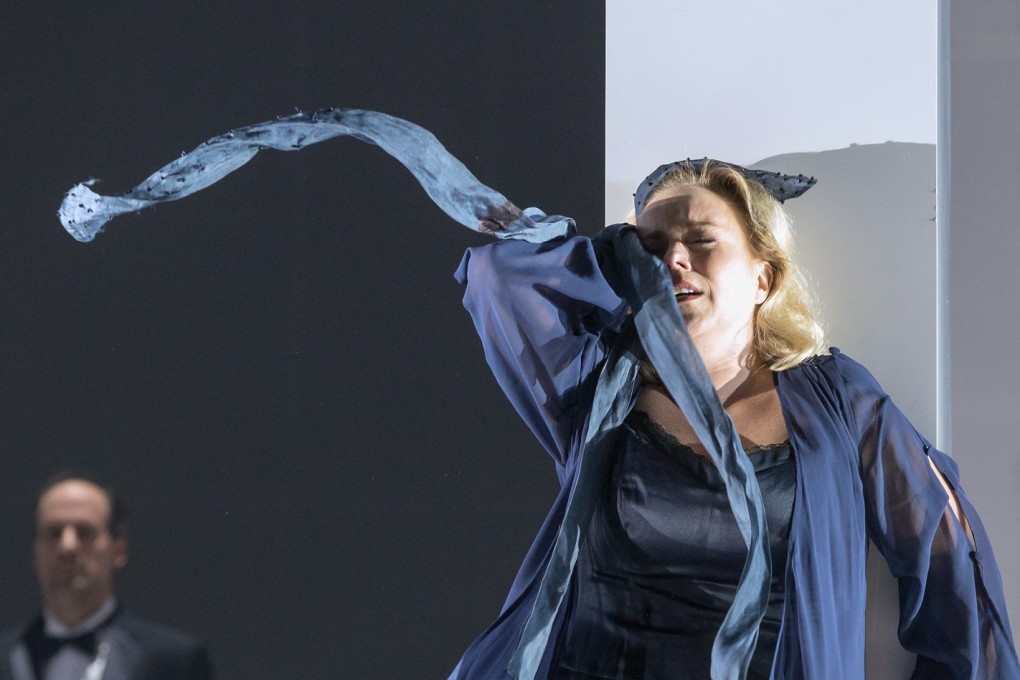 Soprano Elisabet Strid, as Elizabeth, in Leipzig Opera's production of Wagner’s Tannhäuser, staged at the Hong Kong Cultural Centre Grand Theatre as part of the 2019 Hong Kong Arts Festival. Photo: Tom Schulze