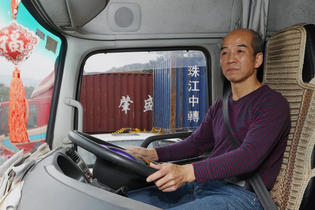 Kwok Yip-biu has been a container truck driver for 37 years. He said he has never seen business so slow as it has been since the US-China trade war started. Photo: Edmond So