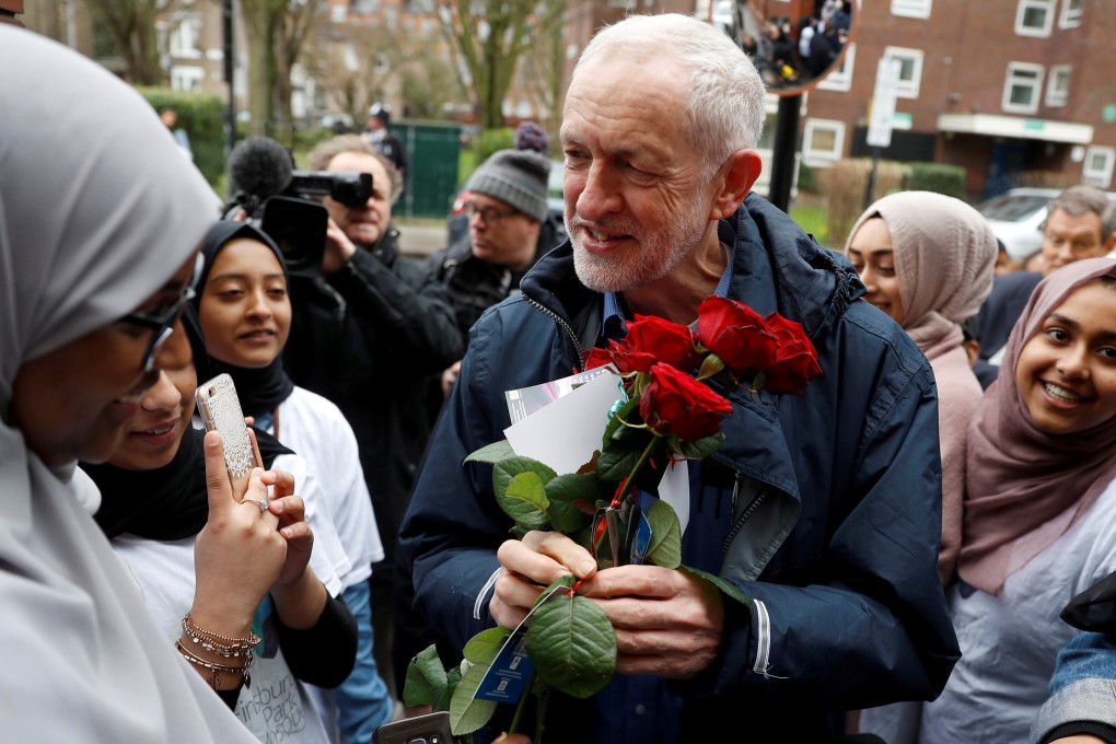 Britain’s opposition Labour Party leader Jeremy Corbyn during a visit to Finsbury Park Mosque on March 3, 2019. Photo: Reuters