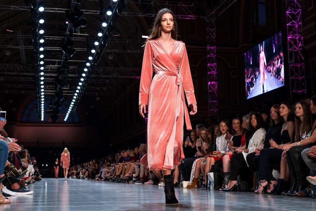 A model walks down the catwalk at a fashion show during last year’s Melbourne Fashion Festival in Melbourne, Australia.
