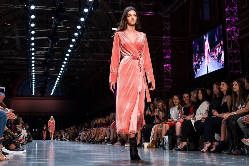 A model walks down the catwalk at a fashion show during last year’s Melbourne Fashion Festival in Melbourne, Australia.