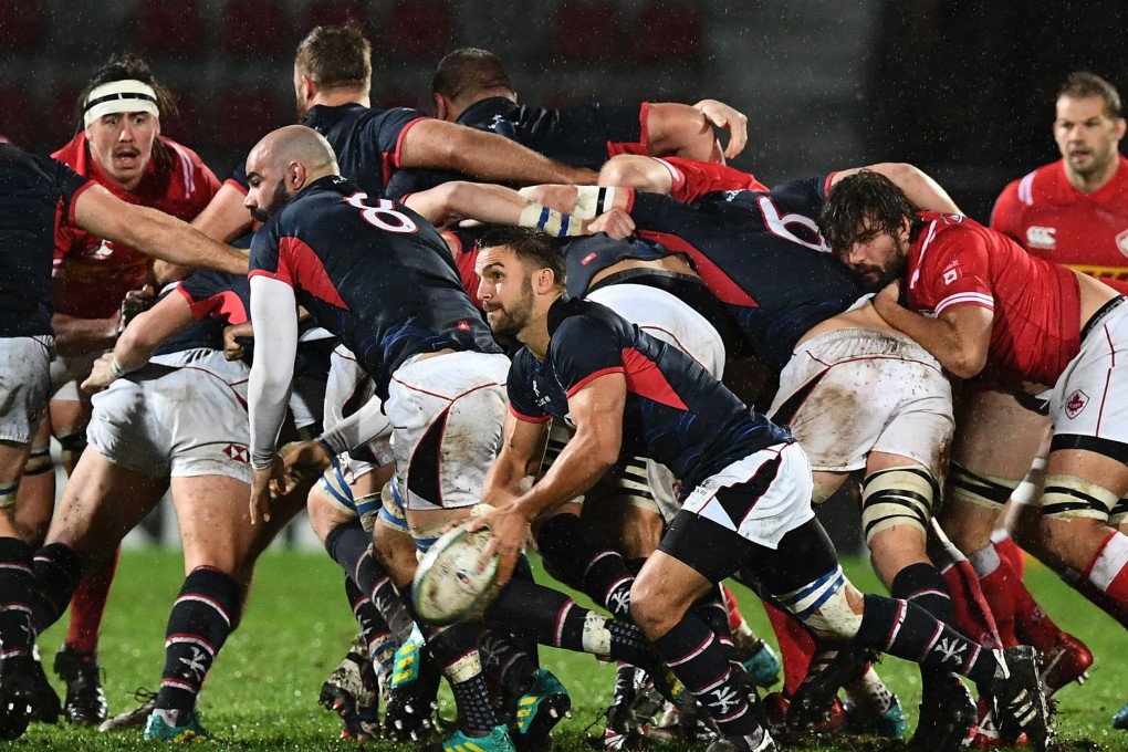 Hong Kong scrum half Liam Slatem, who plays for the national team and Herbert Smith Freehills Sandy Bay HKU, is expected to be chosen for the South China Tigers team. Photo: AFP