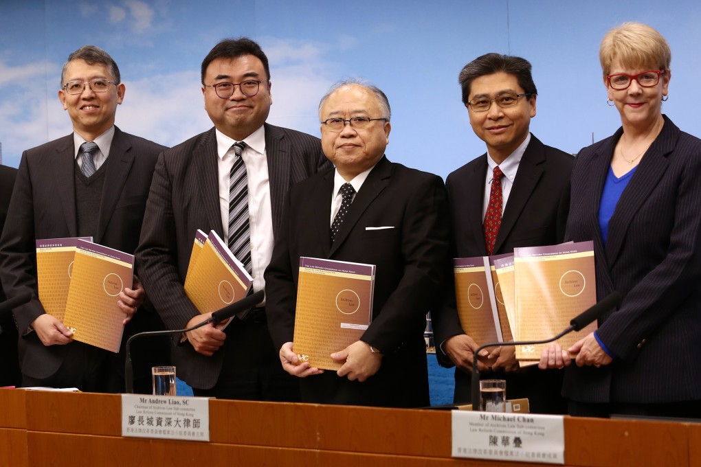 A Law Reform Commission subcommittee has released proposals on an archives law. Photo: Jonathan Wong