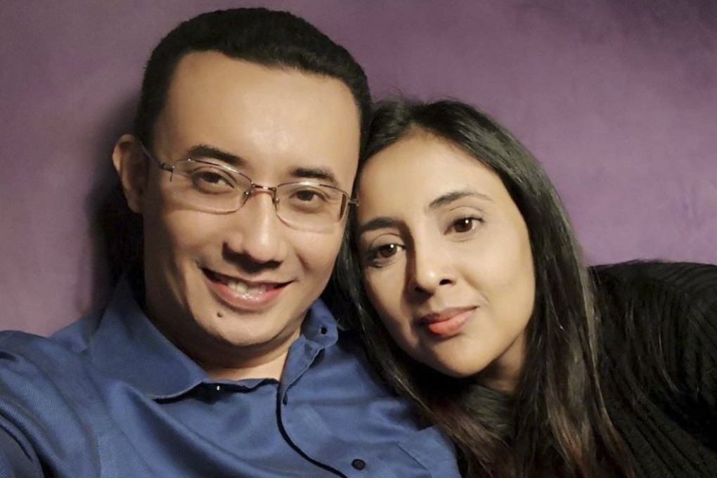 Nazrin Hassan and his wife. Photo: Facebook