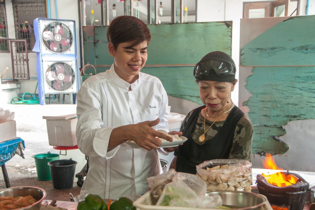 Chef Rin (left) with Jay Fai. Women head chefs are more common in Thailand than many other countries.