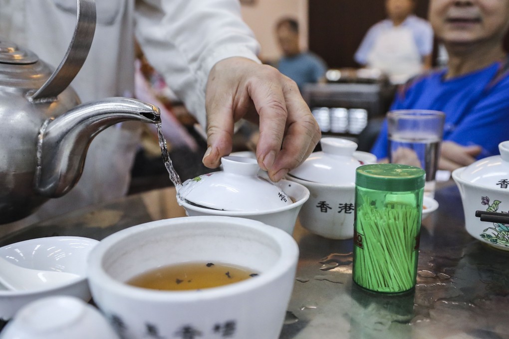 A Chinese restaurant serves traditional tea in Hong Kong. Blockchain Group is a maker of and seller of teas, not a company specialising in the technology that underpins cryptocurrencies. Photo: Winson Wong