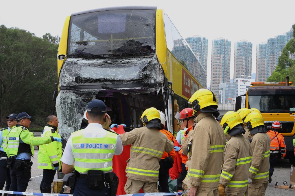The bus driver, 59, was declared dead at the scene. Photo: Edmond So