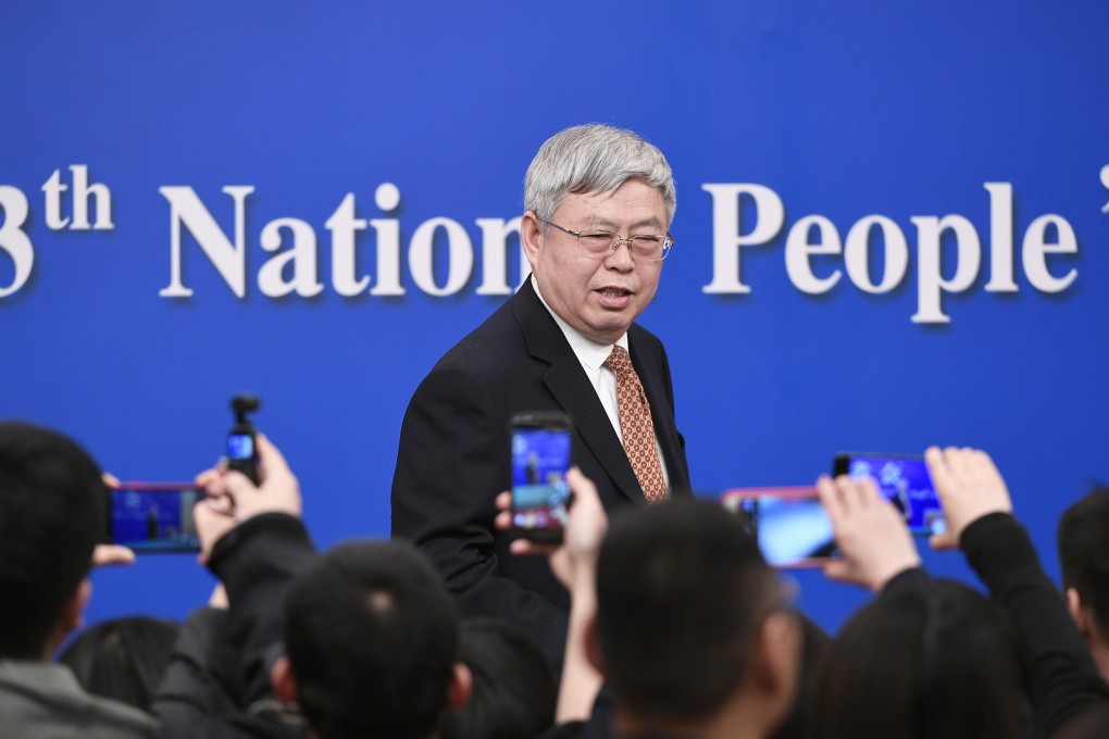 Liu Yongfu, China’s leading anti-poverty official, speaks in Beijing on Thursday. Photo: Xinhua