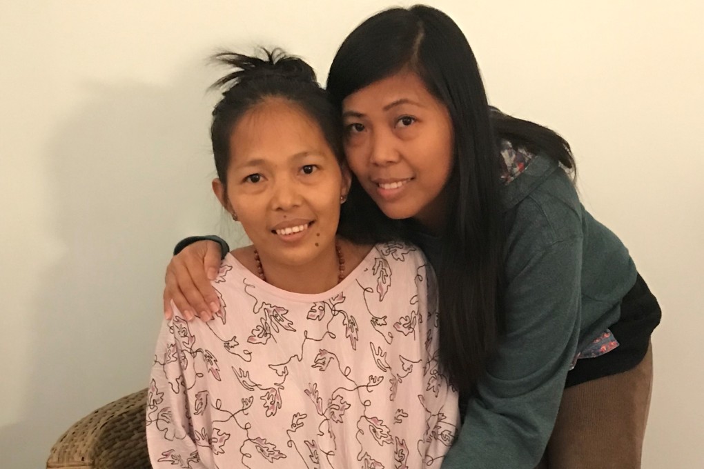 Baby Jane Allas (left) and her sister. A month after Allas was diagnosed with cervical cancer, her employer dismissed her. Photo: Handout