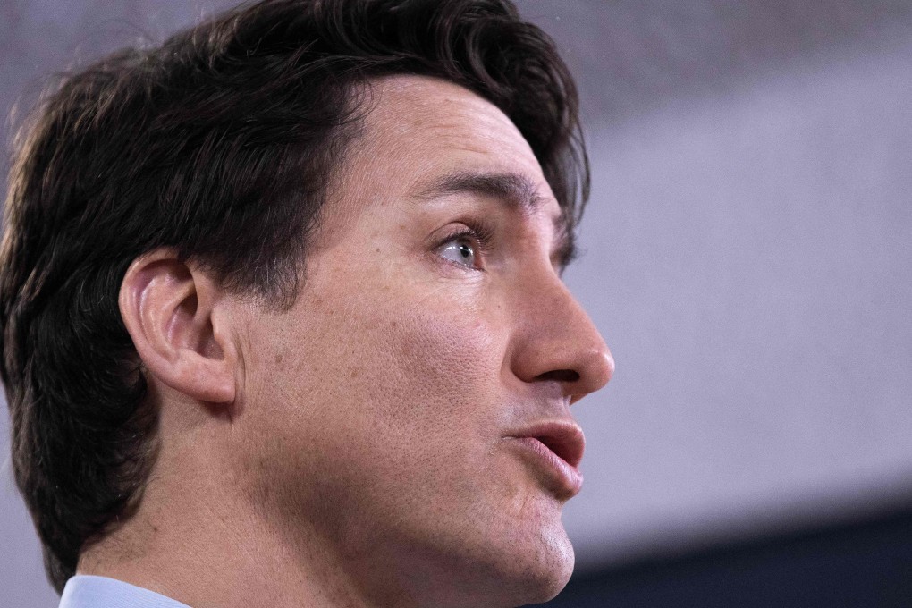 Canadian Prime Minister Justin Trudeau speaks to the media at the national press gallery in Ottawa. Photo: AFP