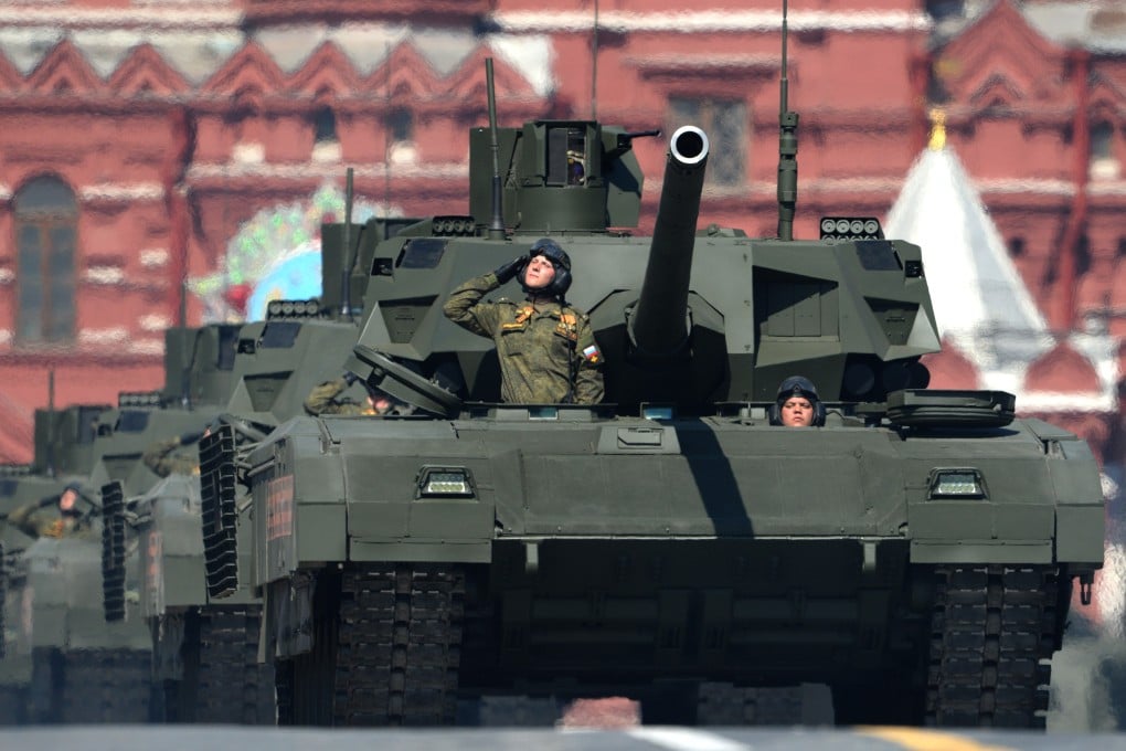 Russian T-14 Armata tanks roll along Red Square during the Victory Day military parade in Moscow in 2016. File photo: AFP