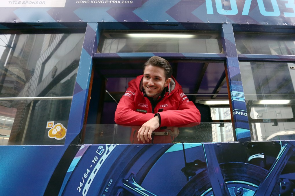 Daniel Abt takes a tram ride from Causeway Bay to Sheung Wan. Photo: Jonathan Wong