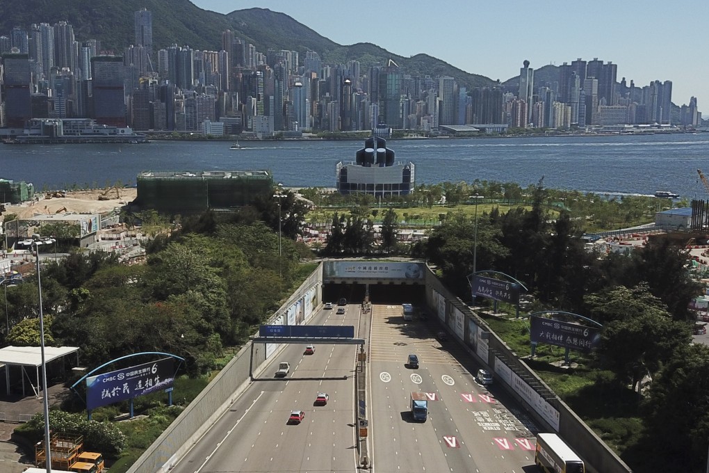 The Western Harbour tunnel entry, Kowloon side. Photo: Roy Issa