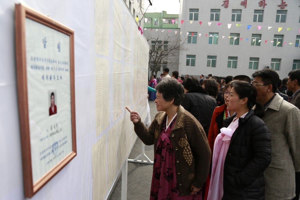 Photos and profiles of the candidates are posted before each election. Photo: AP