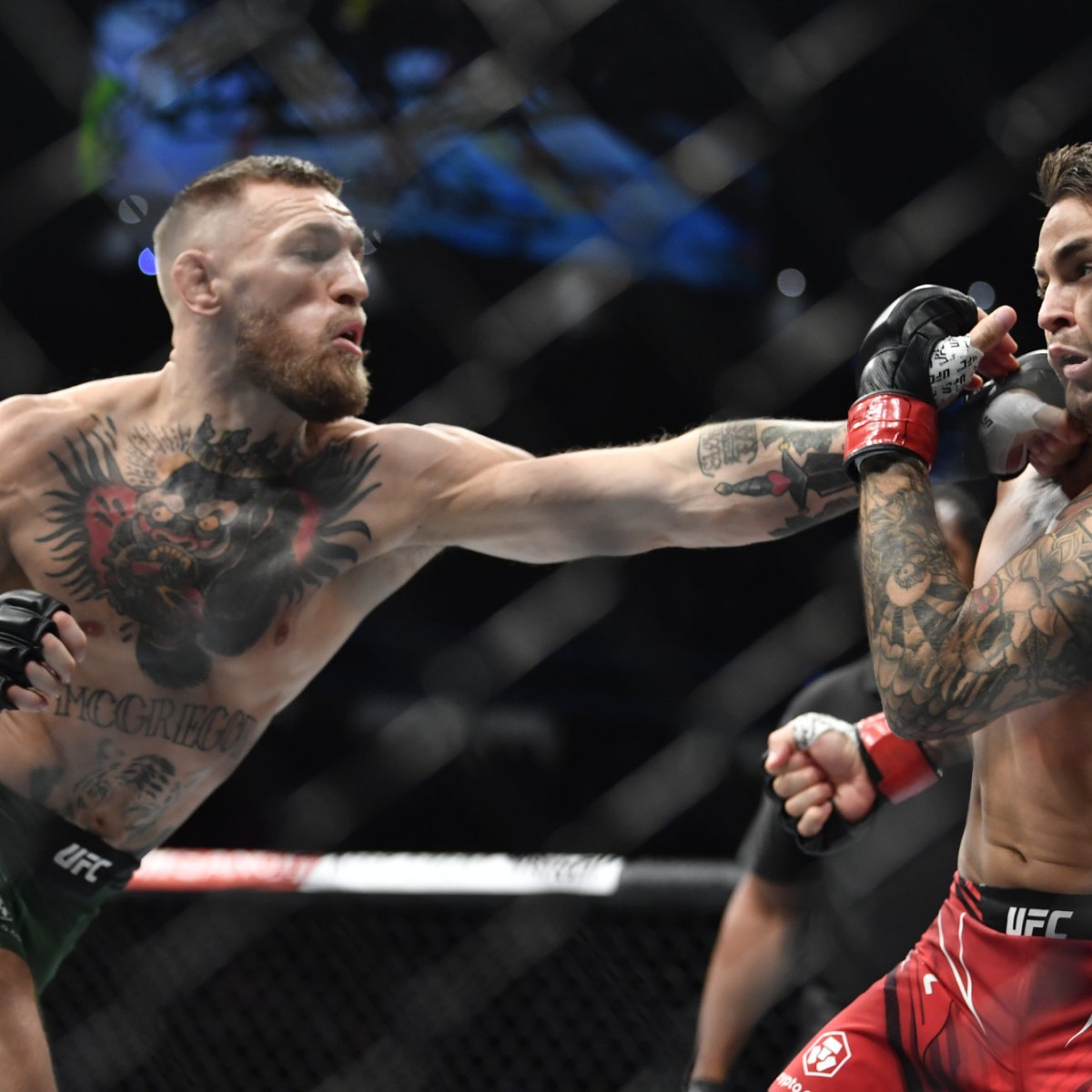UFC 264: Conor McGregor throws kick at Dustin Poirier, insults his wife in  heated press conference