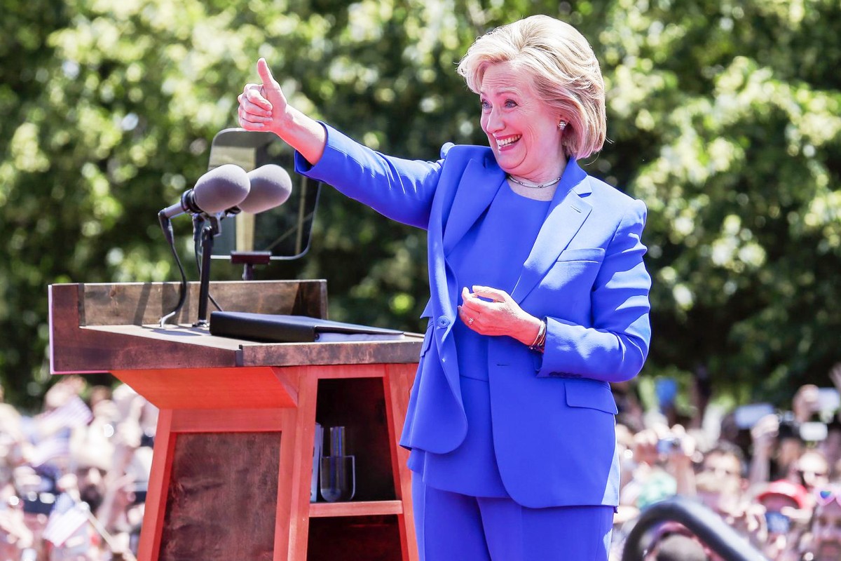Photos from Hillary Clinton's Colorful Pantsuits