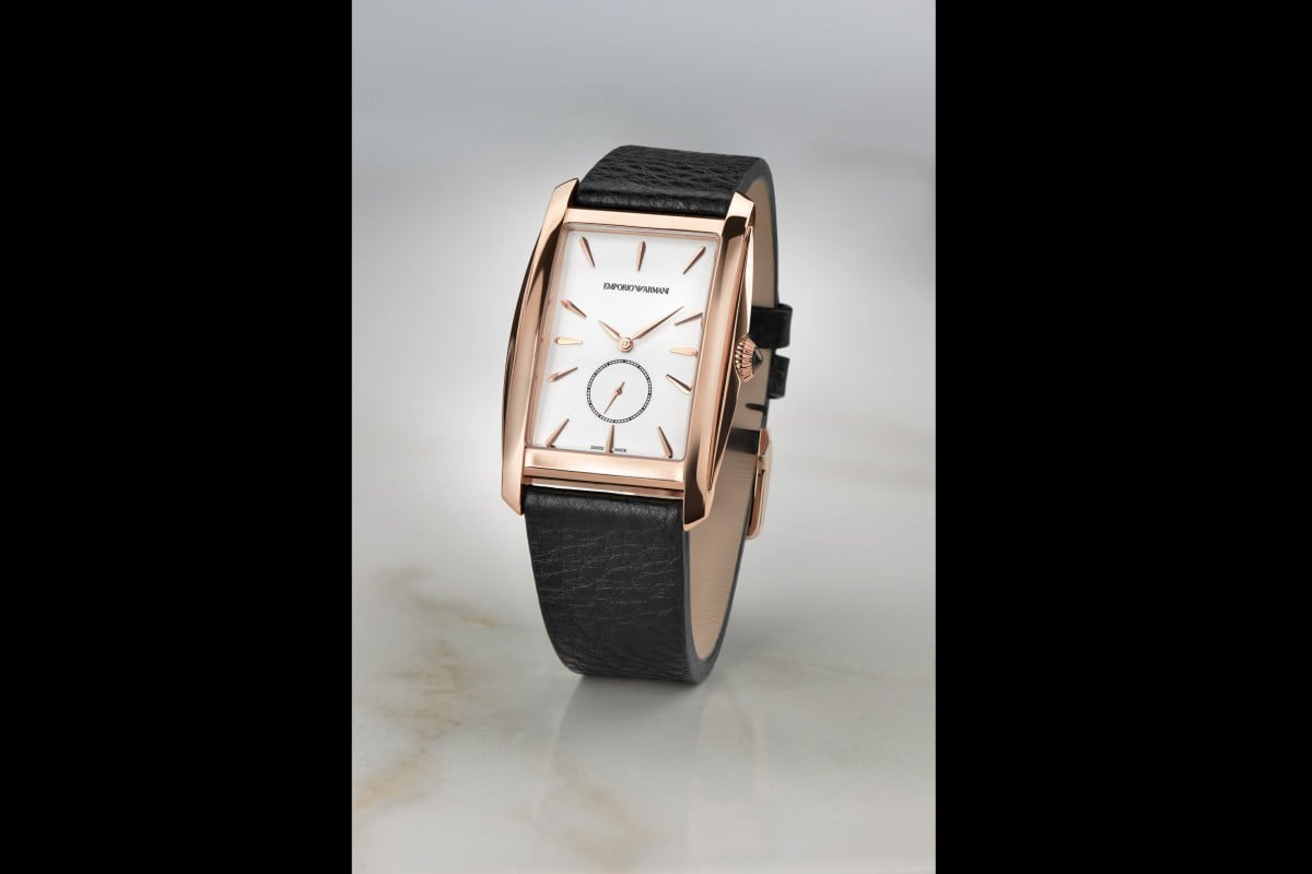 Emporio Armani Swiss Made Modern Retrò men’s watch.