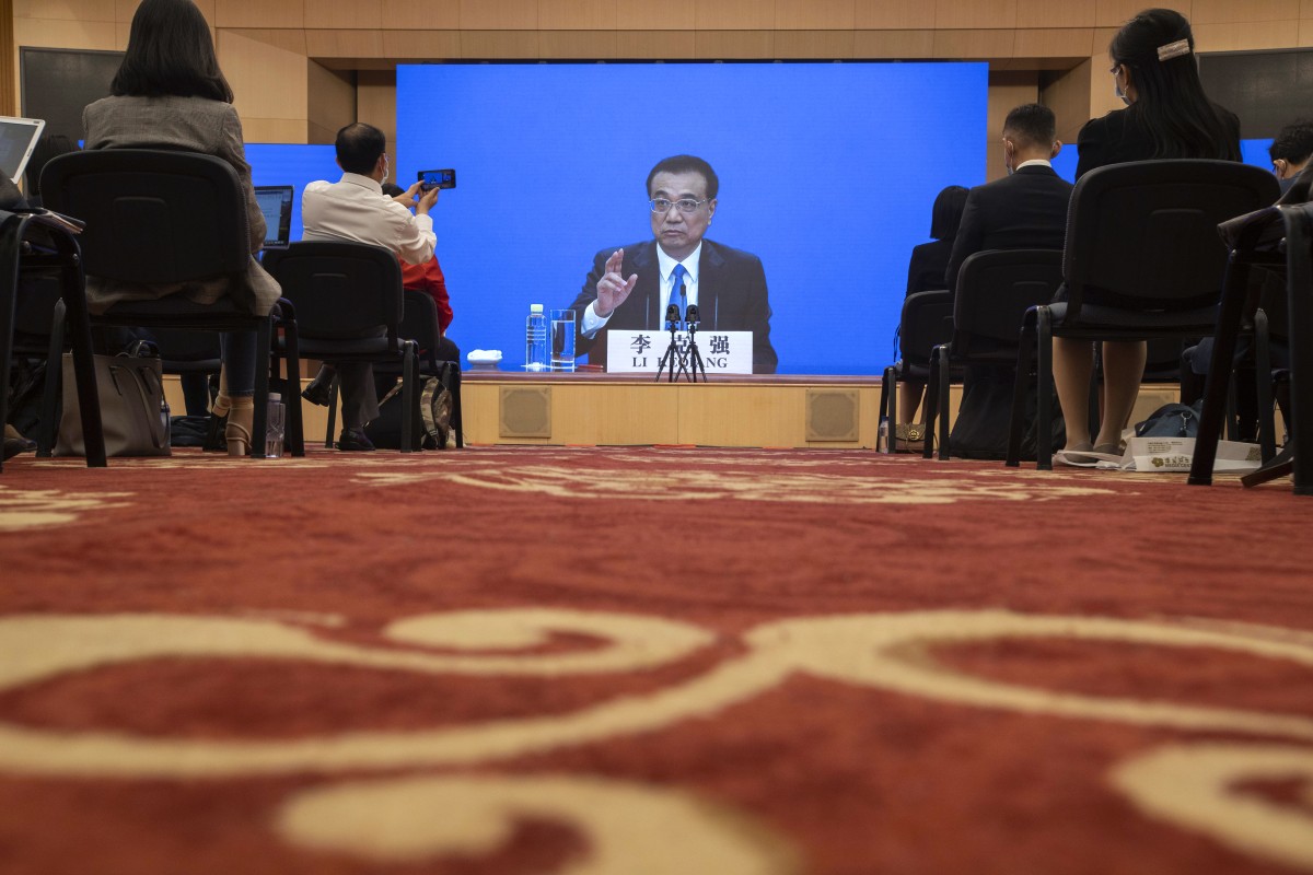 Premier Li Keqiang holds a press conference at the end of the National People's Congress in Beijing on Thursday. Photo: AP

