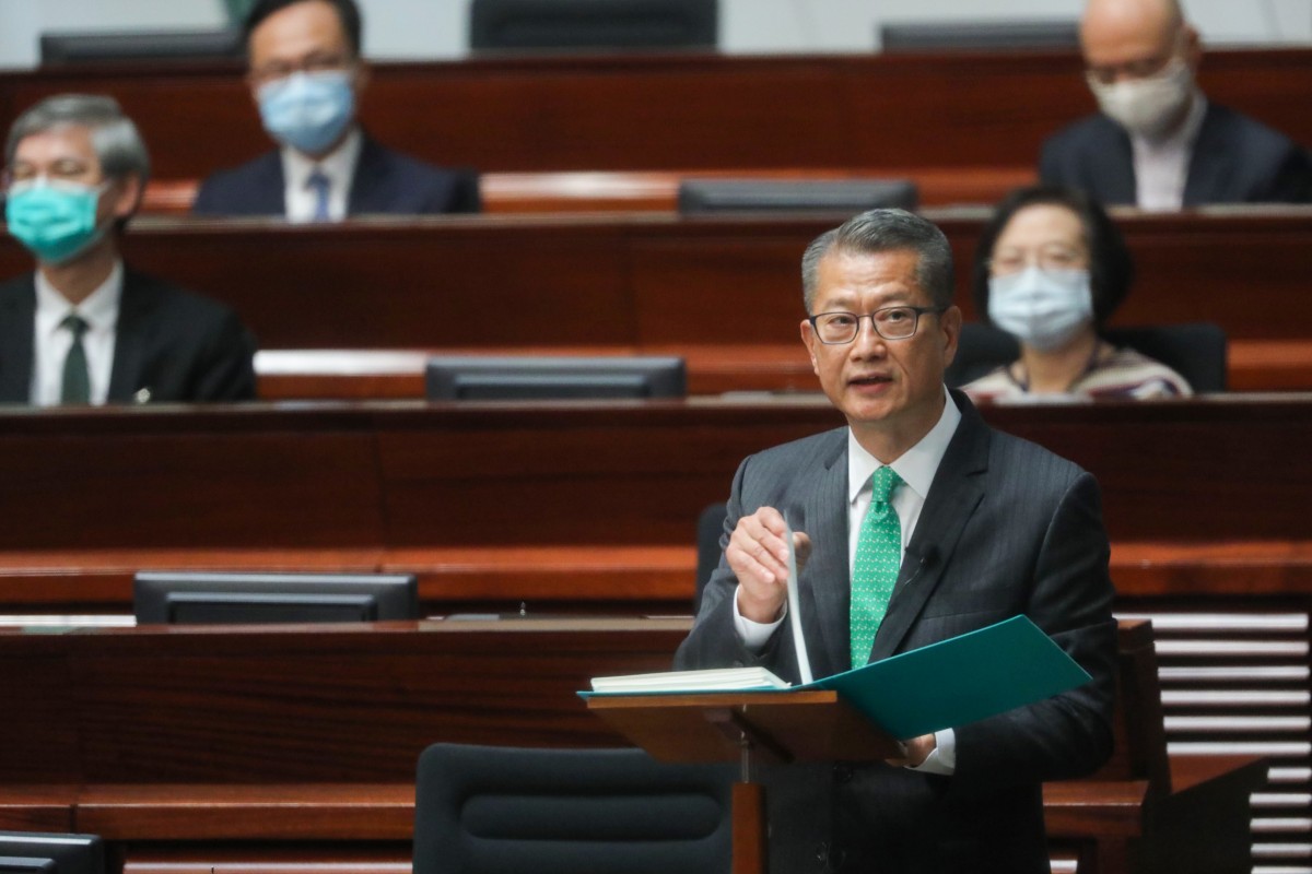 Paul Chan gives his budget address on Wednesday.