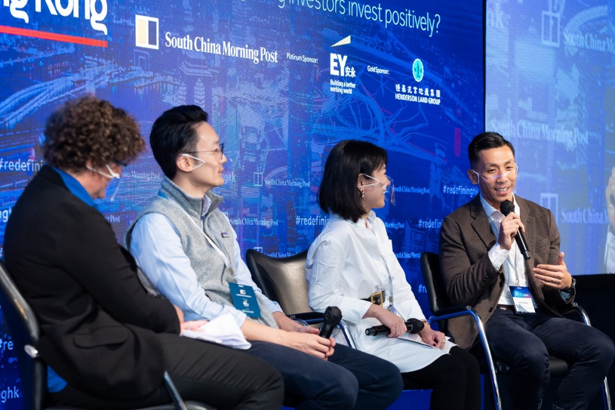 From L-R: Ms. Maud Savary-Mornet, Senior Advisor for the South East Asia branch of Global Impact Investing Network; Mr. Chibo Tang, Managing Partner, Gobi; Ms. Katy Yung, Managing Partner, Sustainable Finance Initiative; and Mr. Ben Wong, Head of Open Innovation, Eureka Nova spoke at SCMP’s Redefining Hong Kong luncheon on impact investment