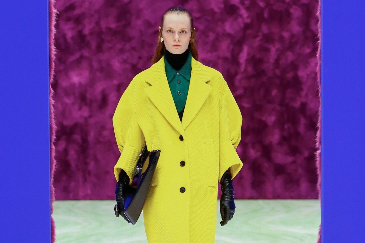 prada purple coat