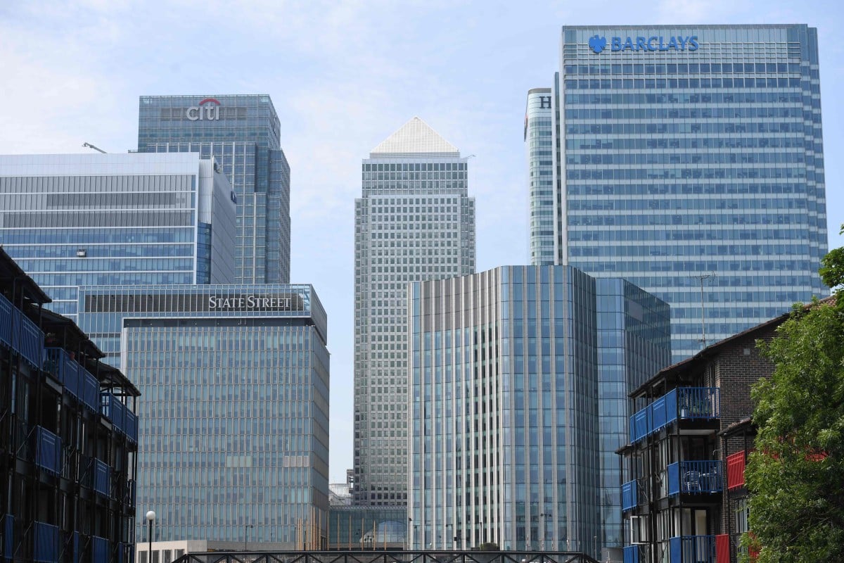 The Canary Wharf district of east London. Photo :AFP