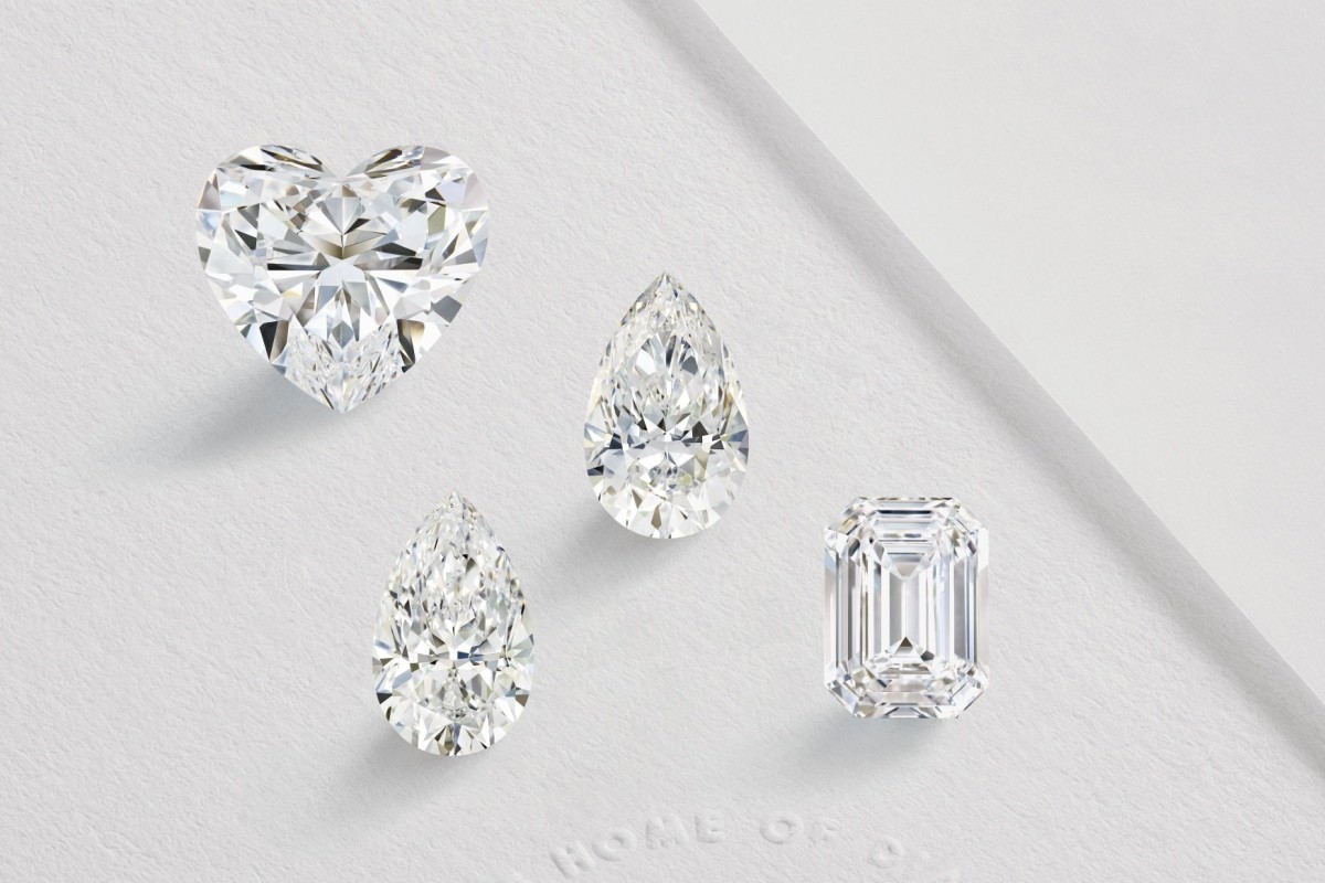 Four De Beers diamonds in different shapes from a 129.71ct rough diamond mined in Botswana. The 1888 Master Diamonds collection is made up of 19 stunning stones.