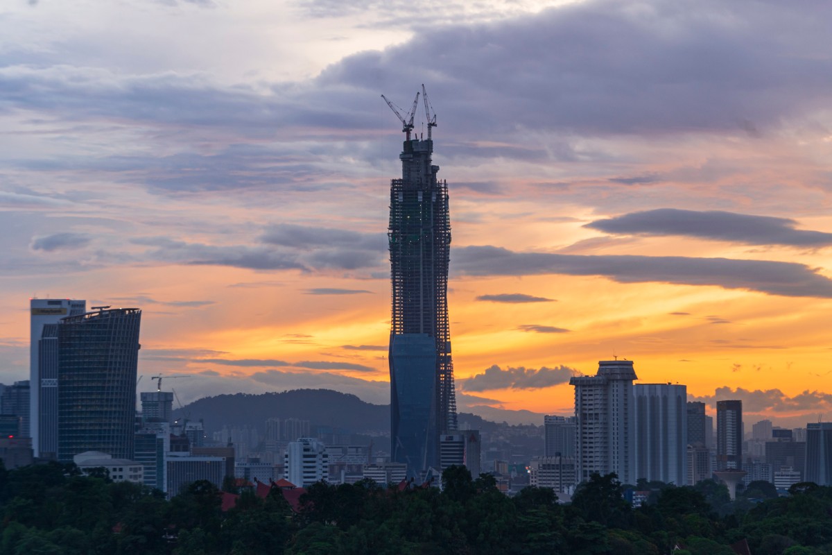 Malaysia's Merdeka 118, soon to be world's second tallest building, is 85 per cent finished with the completion of tower spire | South China Morning Post