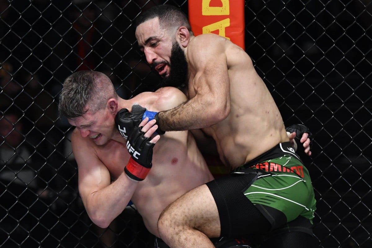 UFC: Belal Muhammad decries 'drunken hick screaming racist words' in win over 'Wonderboy', and demands a title shot | South China Morning Post