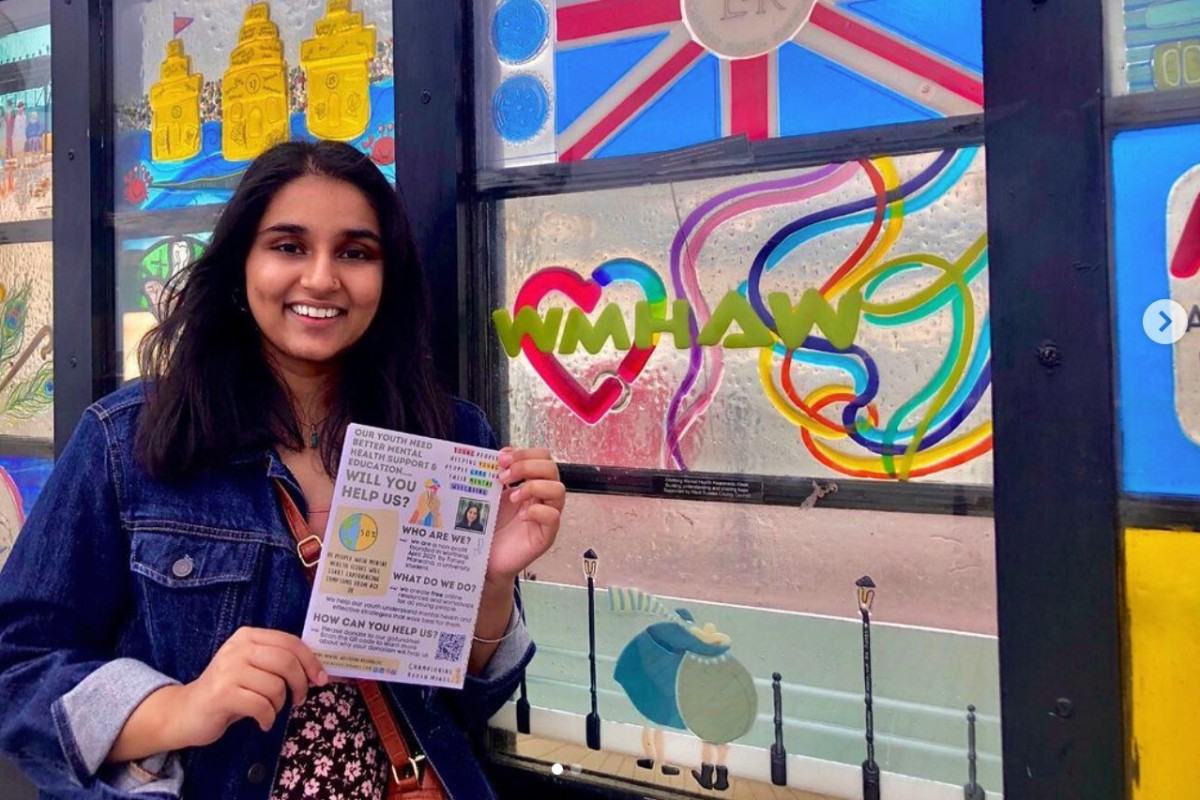 British-Indian student Tanya Marwaha has set up a programme to support young people with their mental health. Photo: Handout