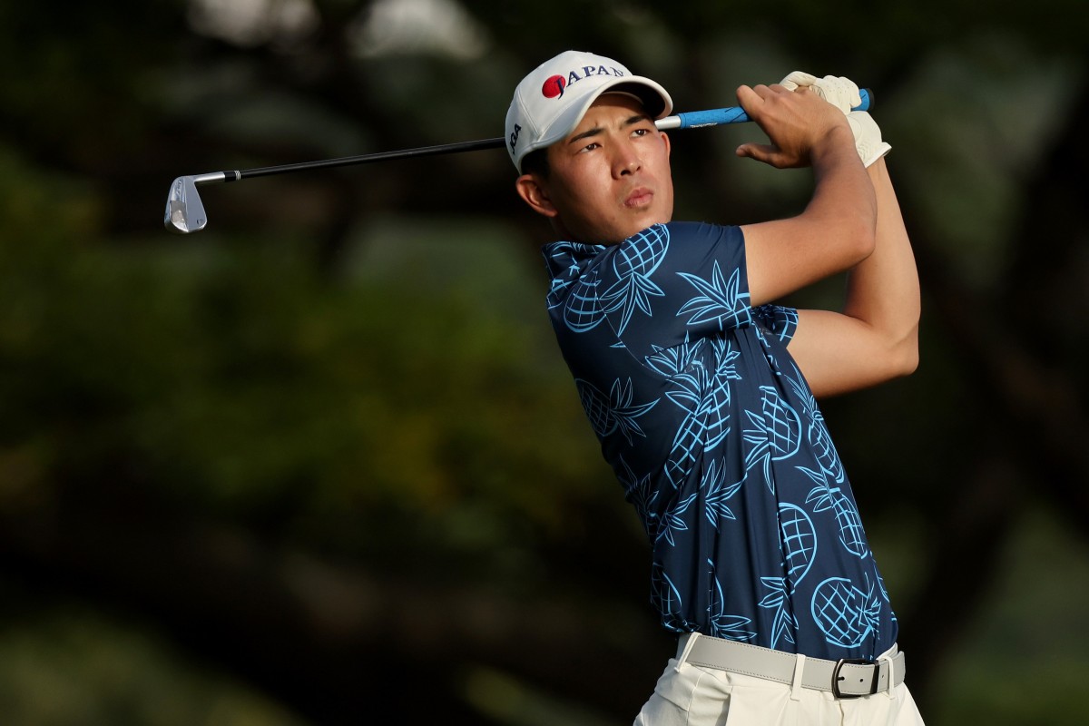Japan’s Keita Nakajima plays his shot from the 11th tee during the second round of the Sony Open in Hawaii. Photo: Getty Images