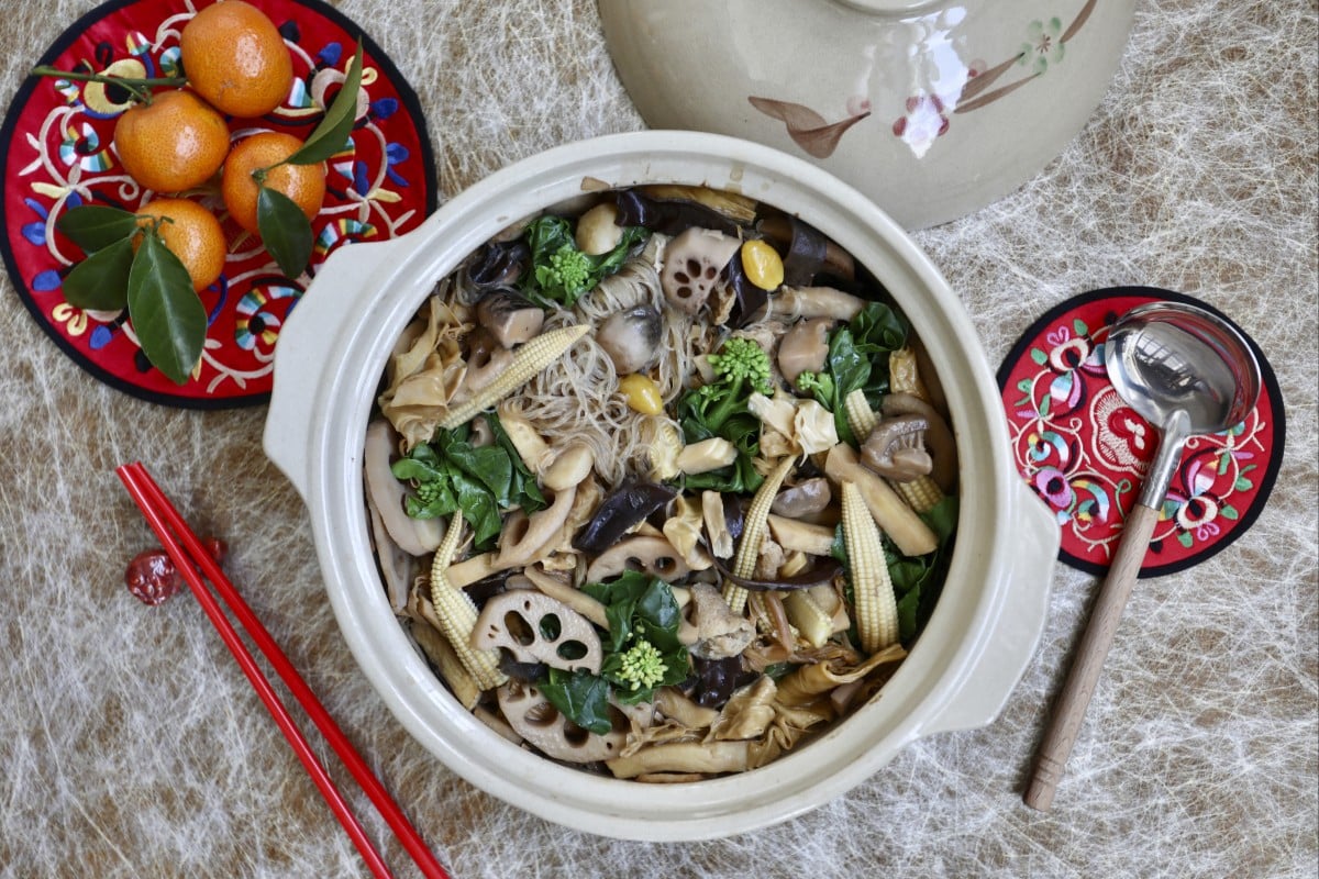 Buddha’s delight, a vegetarian dish traditionally eaten over the Lunar New Year holiday to bring prosperity. Photo: Jonathan Wong