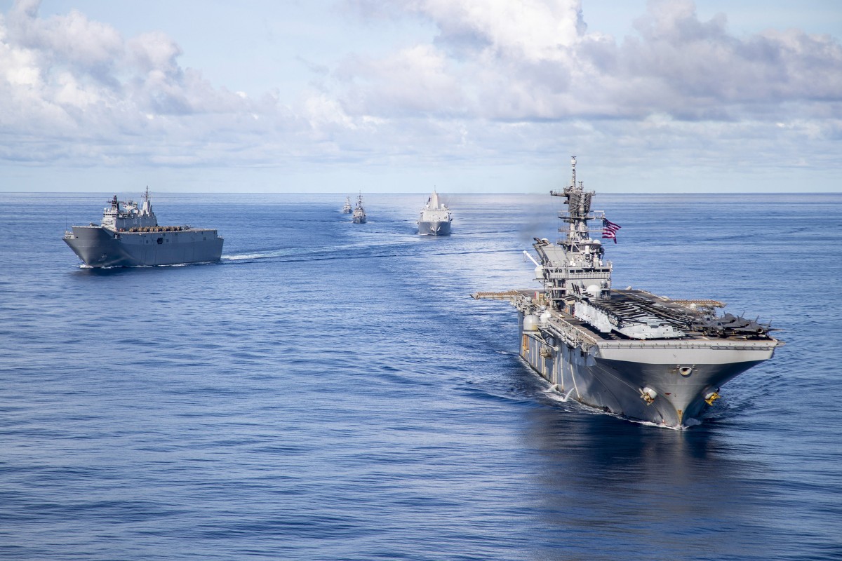 American, Australian and Japanese ships take part in a joint exercise in the Indo-Pacific region. Photo: Handout
