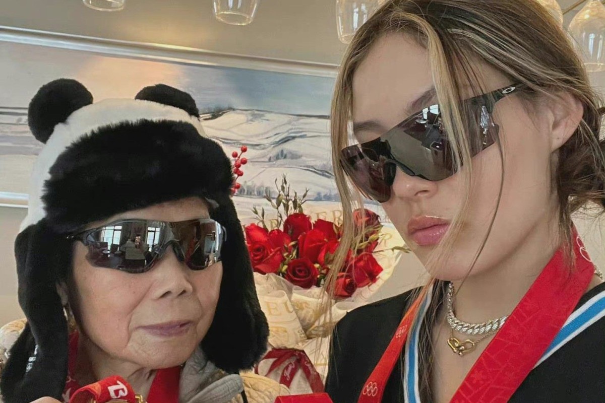 Olympic champion Eileen Gu with her grandmother. Photo: Instagram