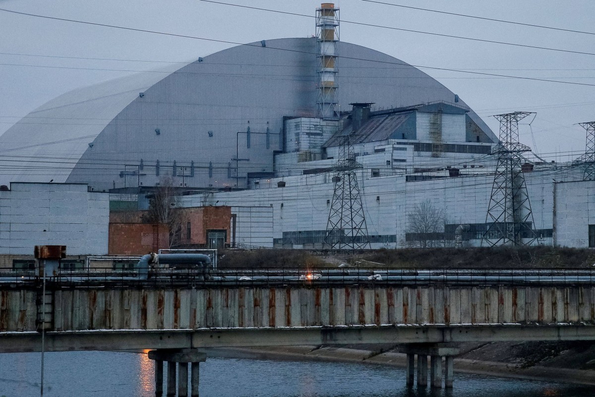 A structure covering a damaged reactor at the Chernobyl nuclear power plant in Chernobyl, Ukraine, in 2018. Russia now has control of the site, scene of the world’s worst nuclear accident in 1986. Photo: Reuters