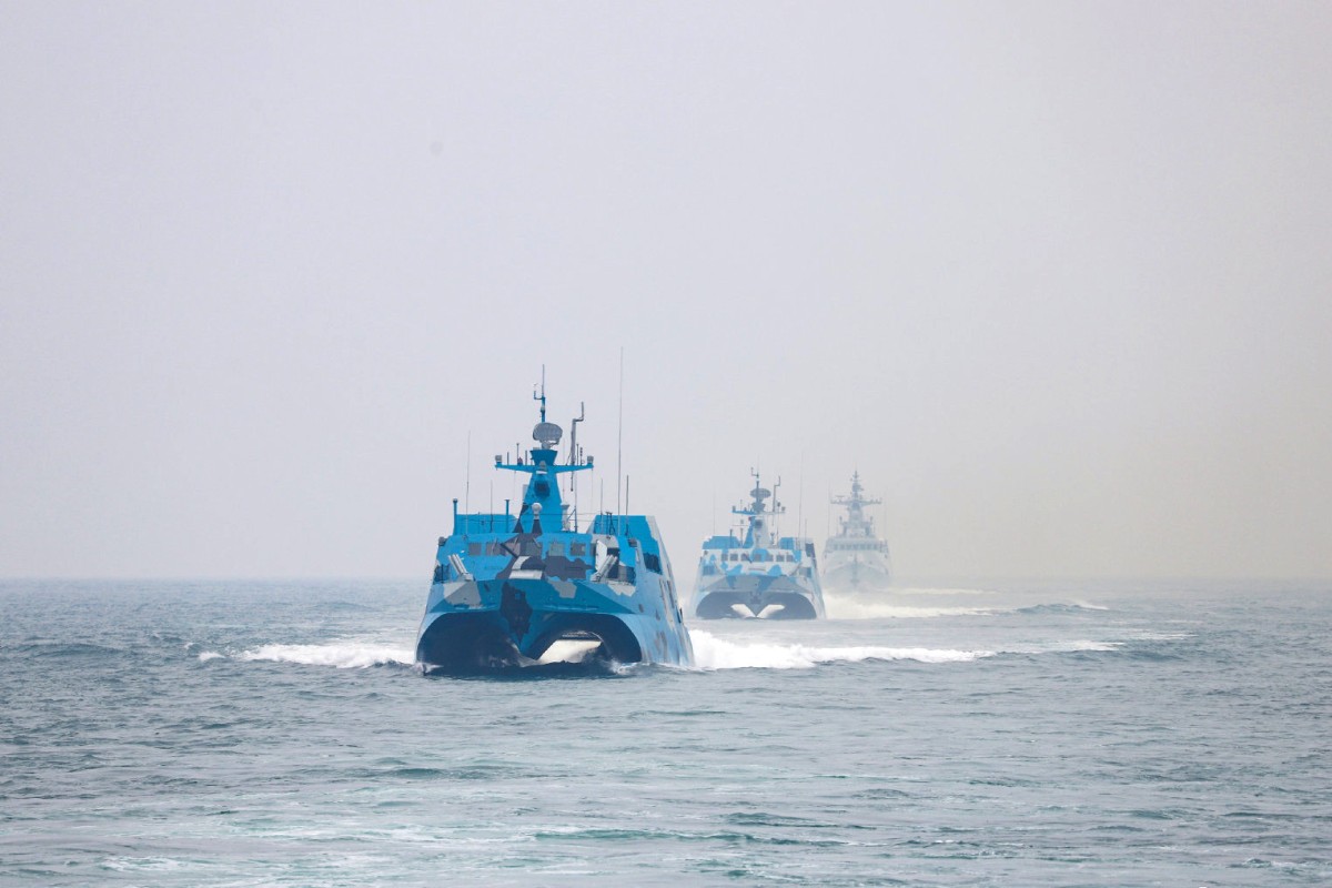 The PLA Navy’s Eastern Theatre Command has called its drills a warning against the ‘false signals sent out by the US on the Taiwan issue’. Photo: Weibo