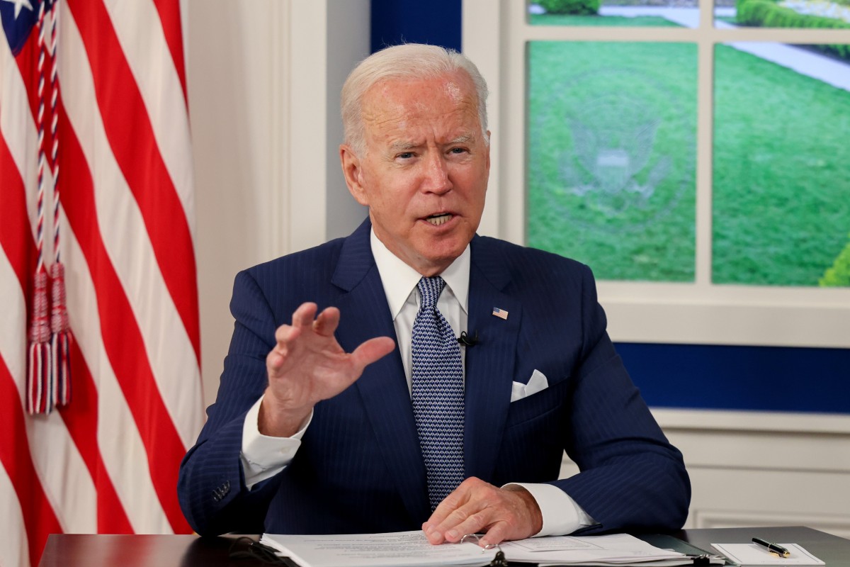 U.S. President Joe Biden hosts a virtual Covid-19 Summit as part of the United Nations General Assembly at the White House in September 2021.Photo: Reuters