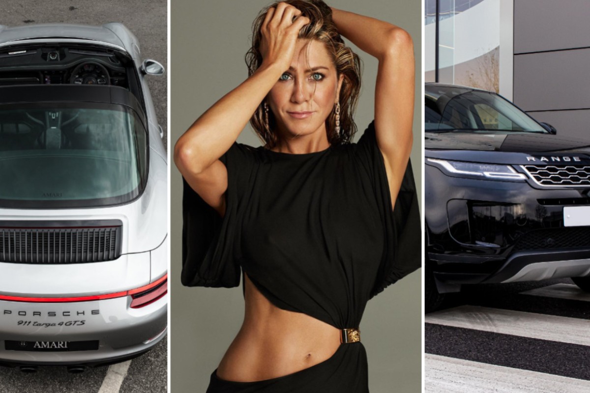 Friends superstar Jennifer Aniston owns a fleet of luxury cars, from her Range Rover SUV to her limited edition Porsche 911 Targa. Photos: @Amarisupercars, @SytnerJLR/Twitter; @jenniferaniston/Instagram