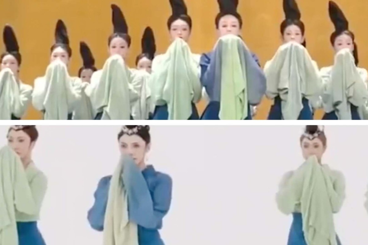 Chinese TV station apologises for copying famous dance, seen below, after public outcry. Photo: SCMP Artwork