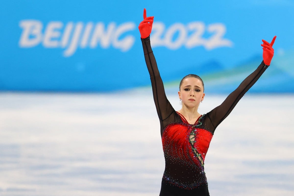 Kamila Valieva of the Russian Olympic Committee competes during the women’s single skate free skating event at the Winter Olympics in Beijing. Photo: Reuters