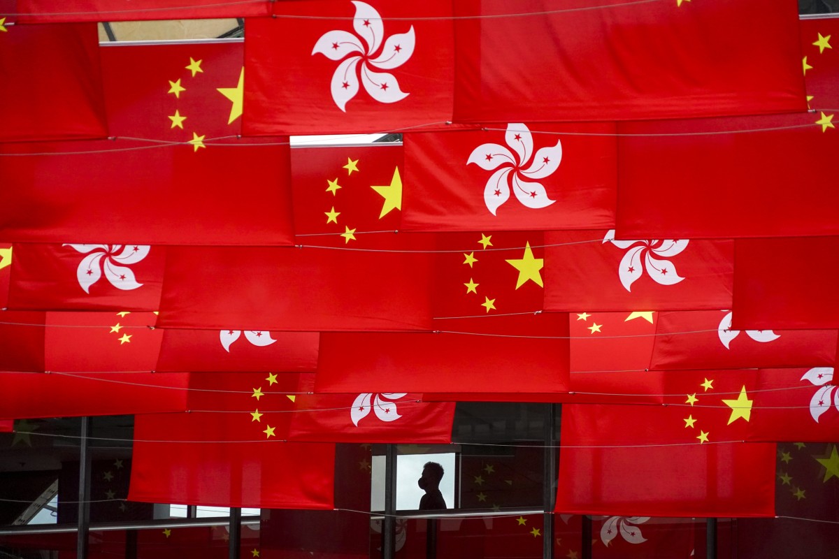 Flags of China and the Hong Kong SAR in Tsim Sha Tsui celebrate the 25th anniversary of Hong Kong’s handover. Photo: Felix Wong