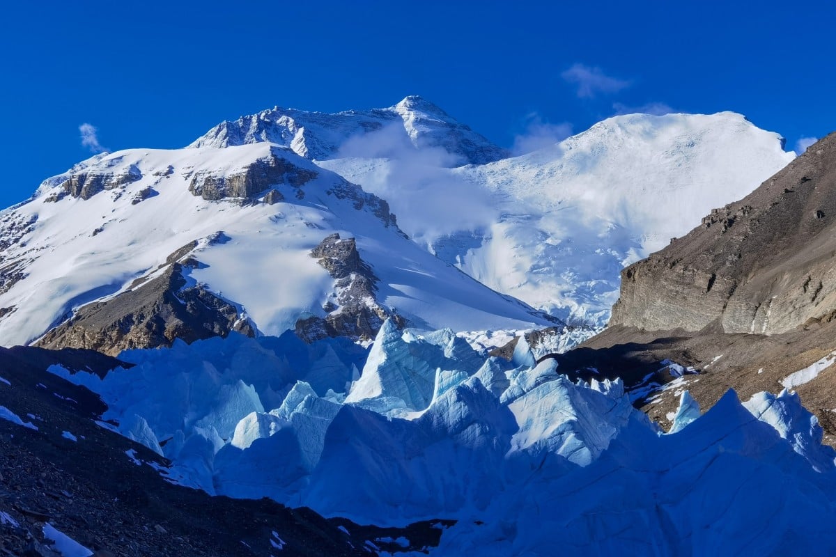 Why Chinese scientists are covering a glacier with white sheets?