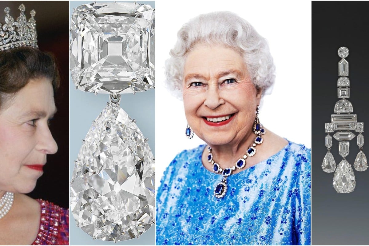 6 of Queen Elizabeth's most opulent jewellery pieces, from the Cartier  brooch King George gifted for her wedding to Prince Philip, to the  Victorian Suite set – but which did Kate Middleton